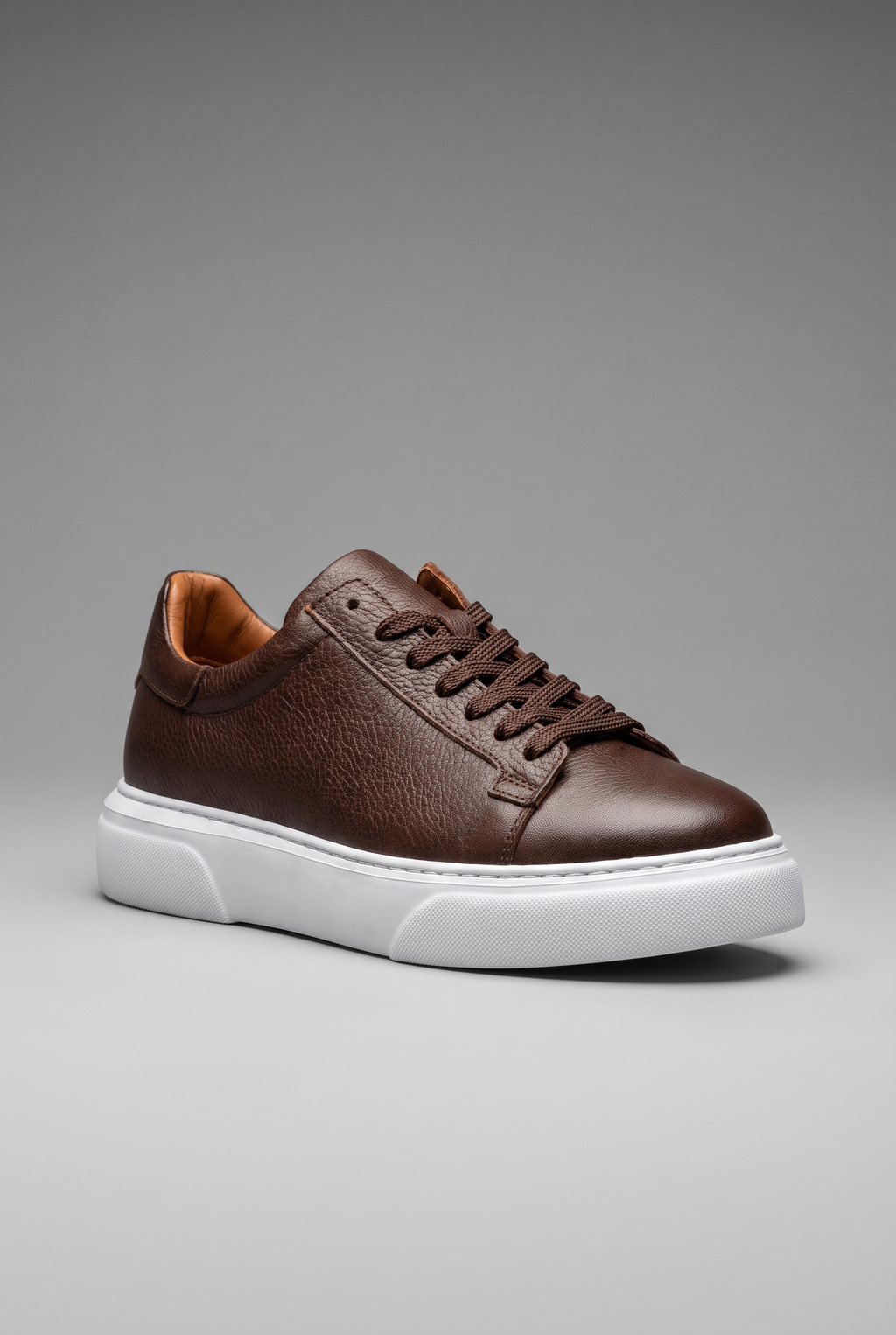 Hakiki Deri Floater Sneaker – EVA Taban, +3 cm Boy Uzatan – Kahverengi – 2
