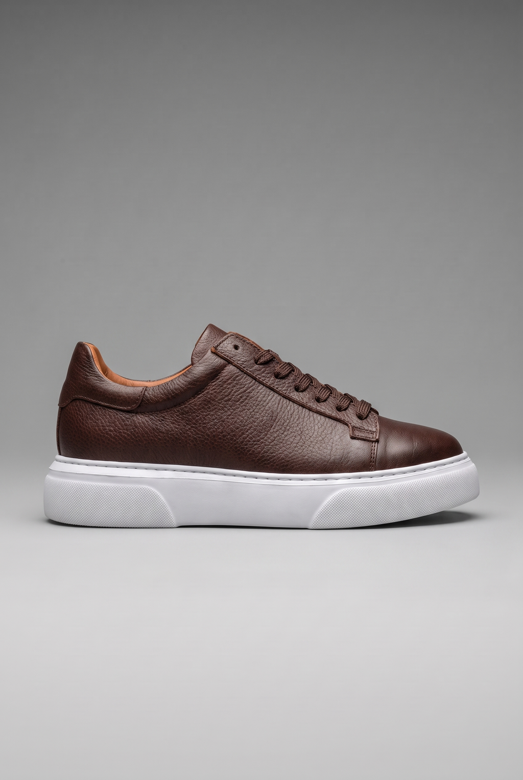 Hakiki Deri Floater Sneaker – EVA Taban, +3 cm Boy Uzatan – Kahverengi – 3