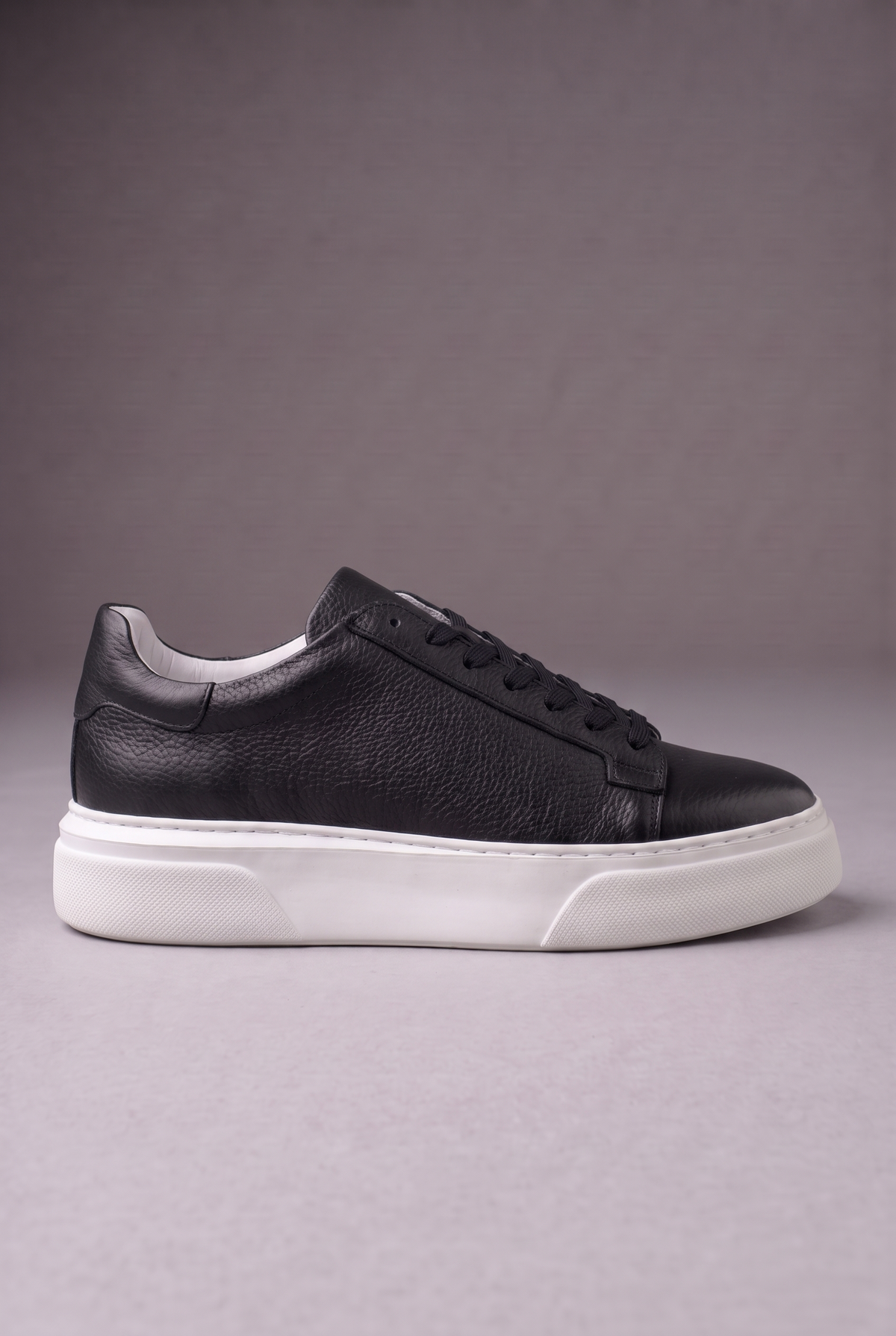 Hakiki Deri Floater Sneaker – EVA Taban, +3 cm Boy Uzatan – Siyah – 3