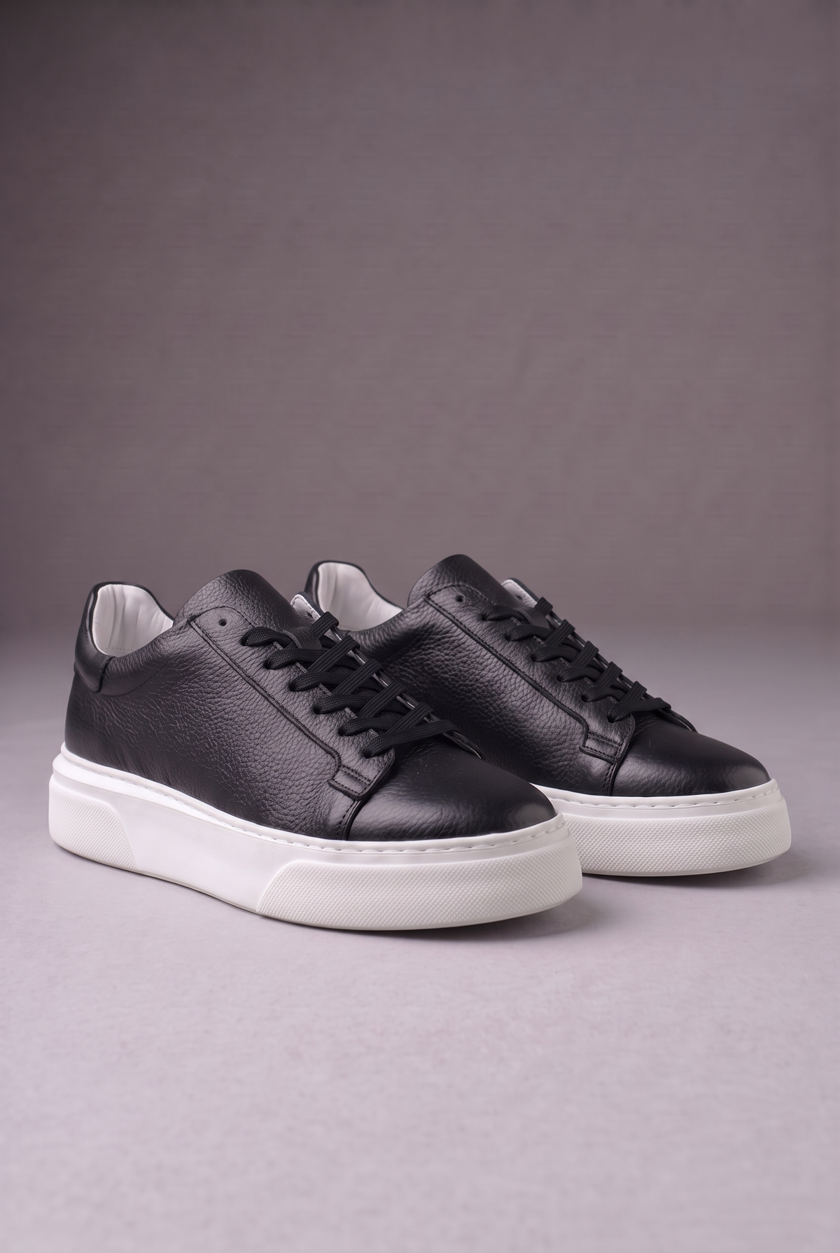 Hakiki Deri Floater Sneaker – EVA Taban, +3 cm Boy Uzatan – Siyah – 4