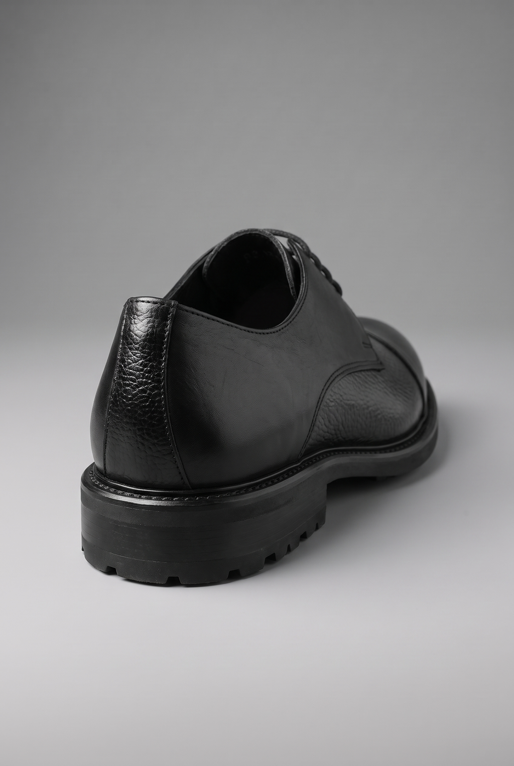 Hakiki Dana Derisi Cap Toe Derby Klasik Ayakkabı – Floater Detaylı, +3 cm Boy Uzatan – Siyah – 5