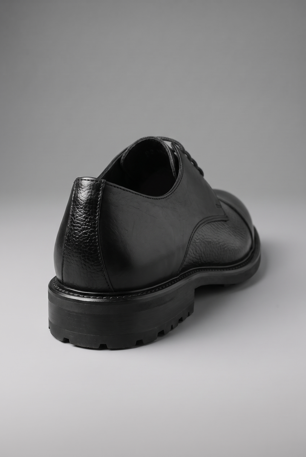 Hakiki Dana Derisi Cap Toe Derby Klasik Ayakkabı – Floater Detaylı, +3 cm Boy Uzatan – Siyah – 5