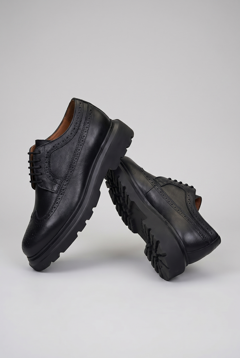 VOO Shoes Konate | %100 Dana Derisi Boy Uzatan Siyah Klasik Kundura | +7 cm Gizli Taban