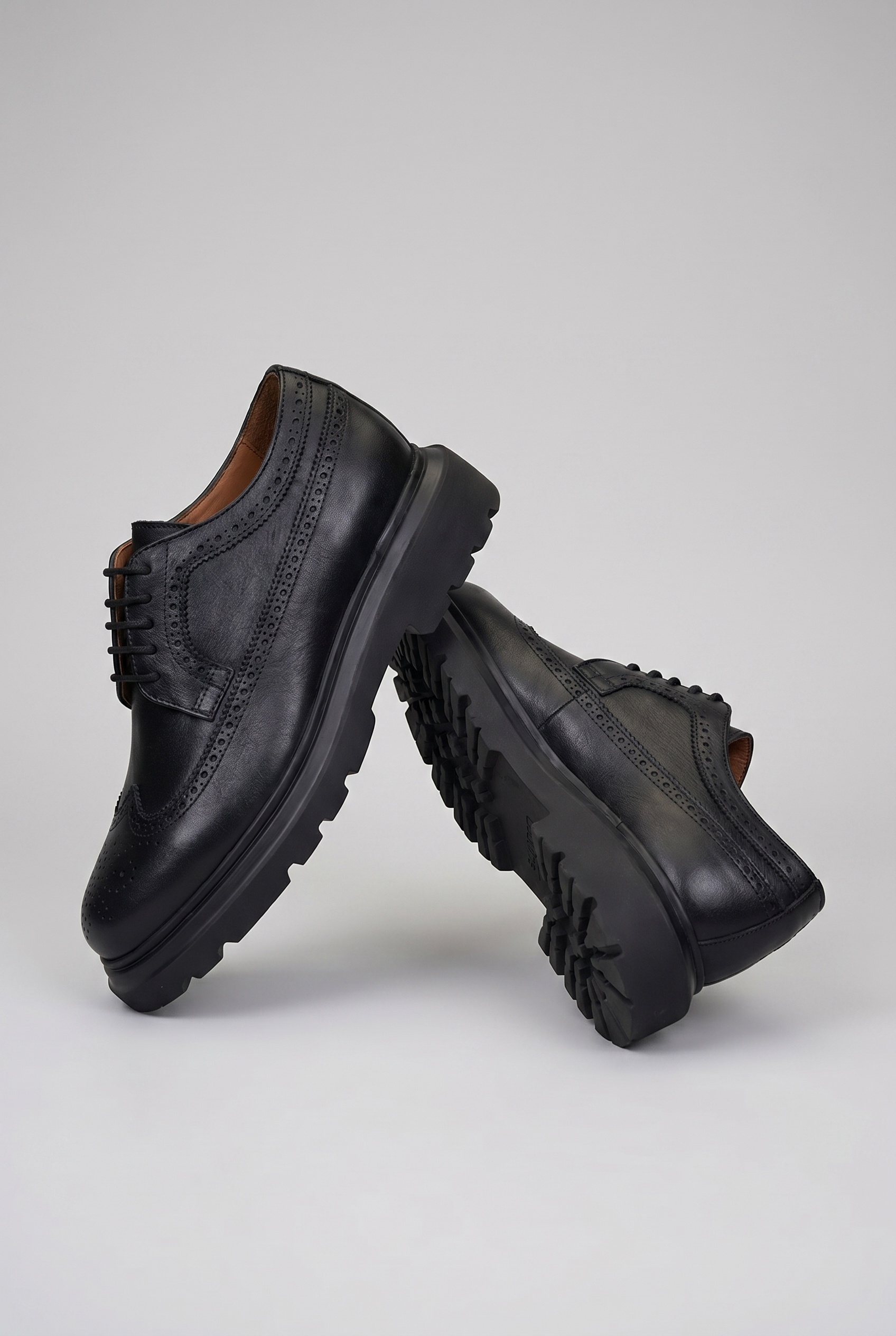 VOO Shoes Konate | %100 Dana Derisi Boy Uzatan Siyah Klasik Kundura | +7 cm Gizli Taban